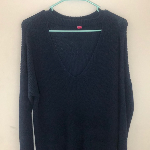 Navy blue knitted sweater (Vince Camuto) - Picture 1 of 4